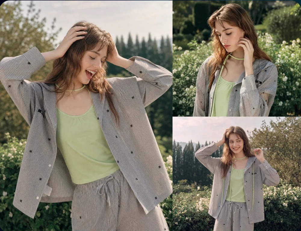 AI-generated womenswear campaign imagery for a Gulf fashion brand